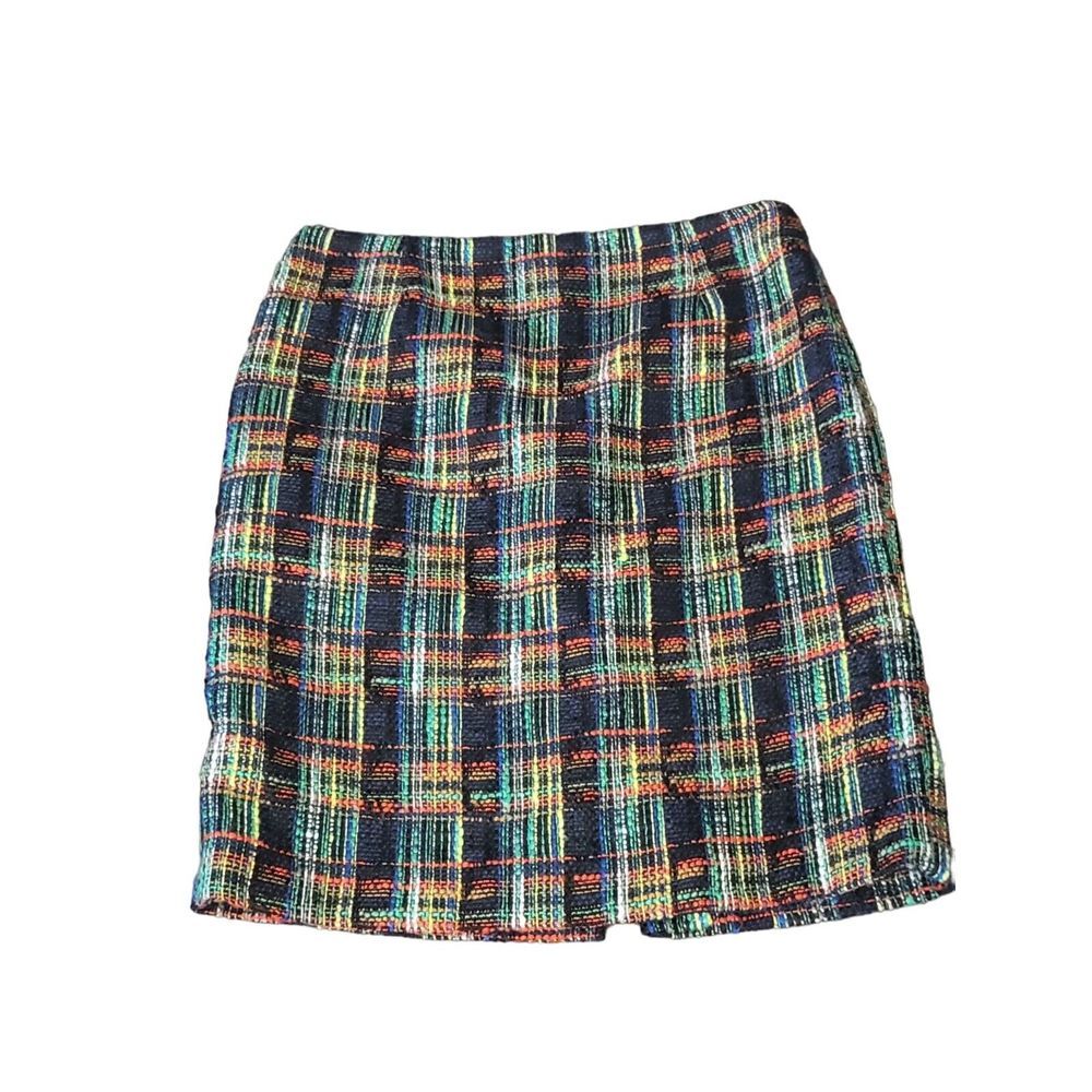 Multi-Color Plaid Mini Skirt - Women's